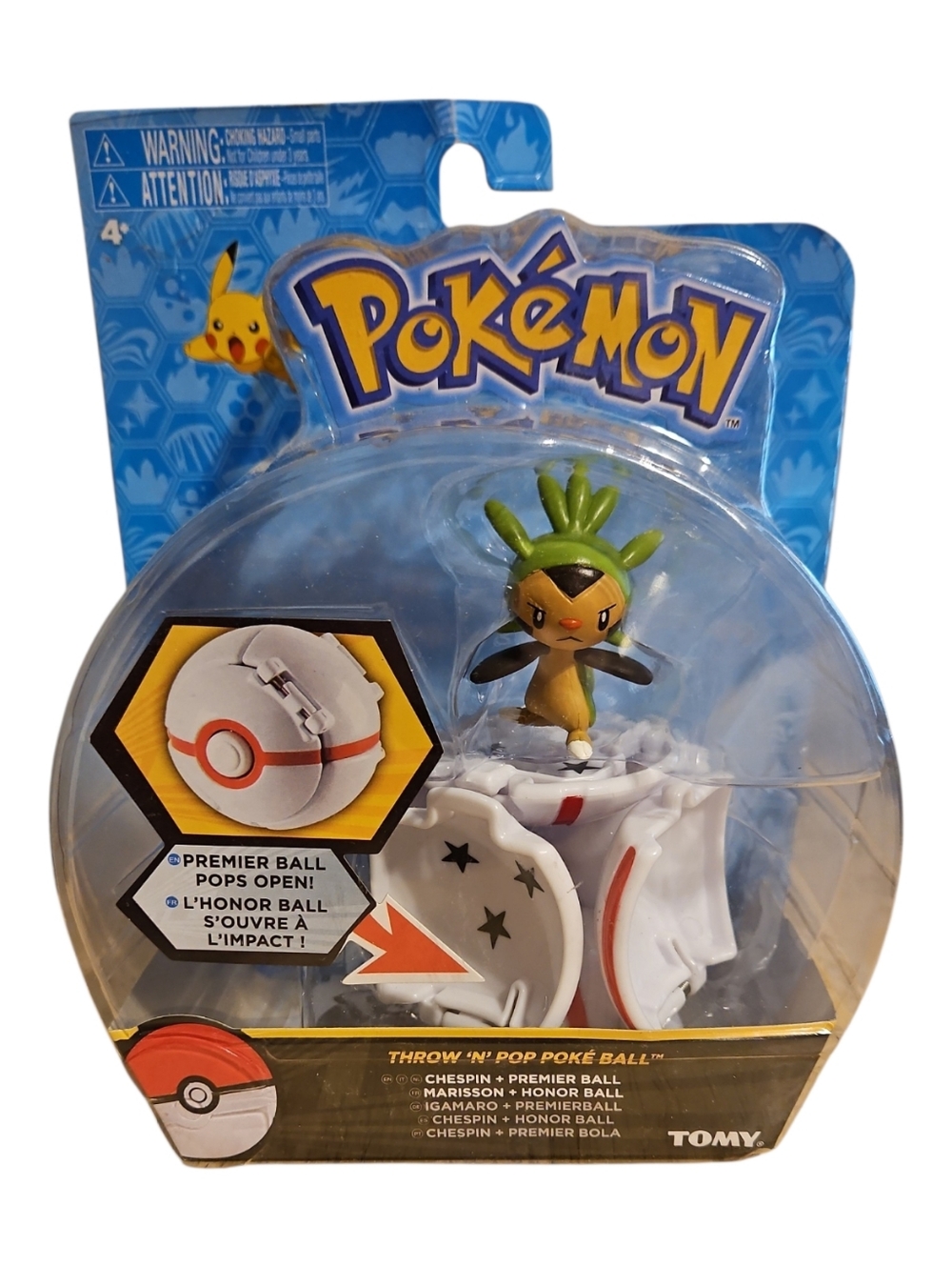 Pokemon Chespin Throw 'N' Pop Poke Ball. NWT